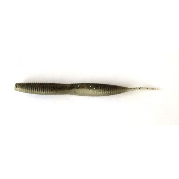 Приманка силиконовая на хищную рыбу, Taipan Rain Worm, 3,8 дюйма, 8шт/уп, цвет №15 Green pumpkin flash